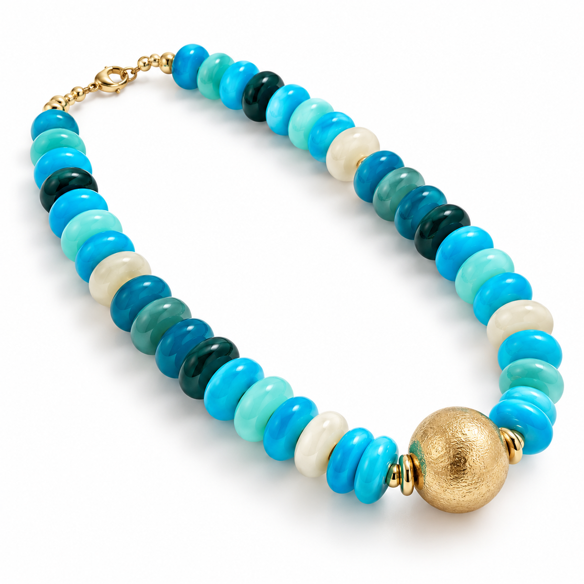 Amazonite Statement Necklace – 14K Gold Filled