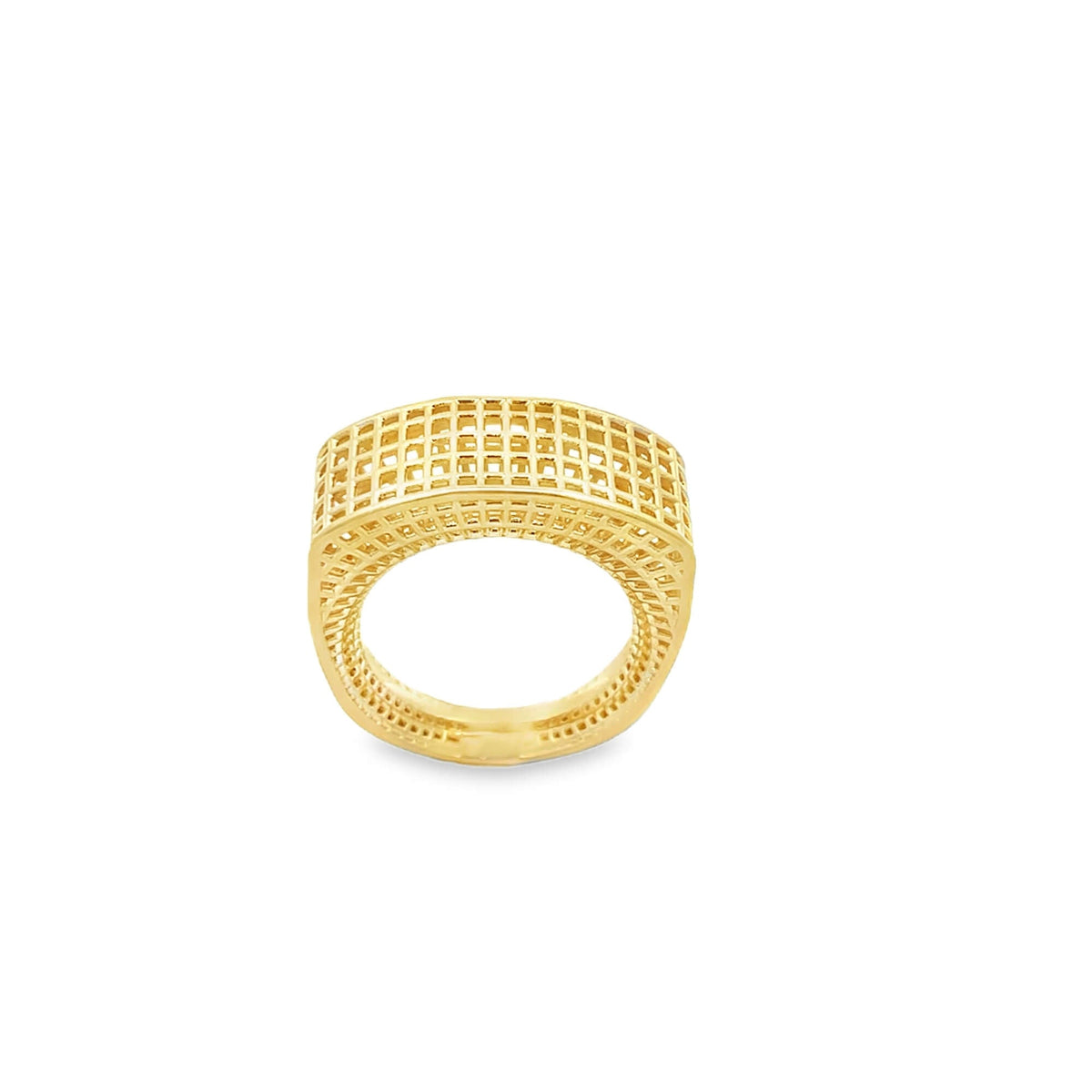Lyora Lattice Statement Ring in gold