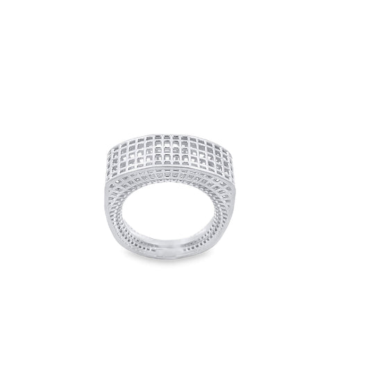 Detail view of Lyora Lattice Statement Ring