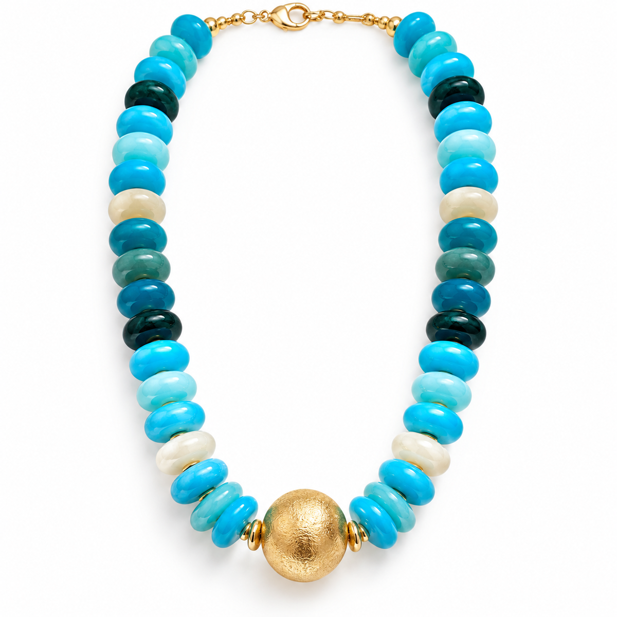 Amazonite Statement Necklace – 14K Gold Filled