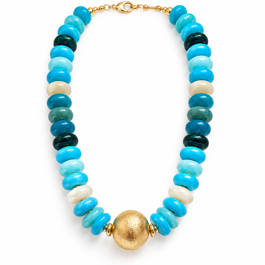 Amazonite Statement Necklace – 14K Gold Filled