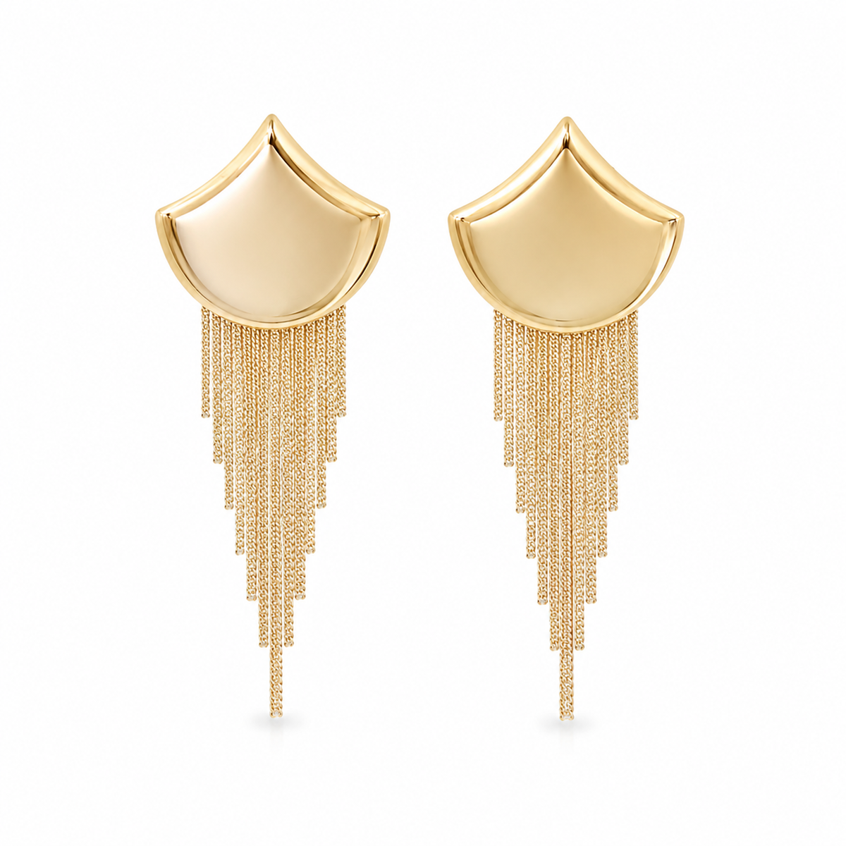 Lyora Waterfall Tassel Earrings in gold